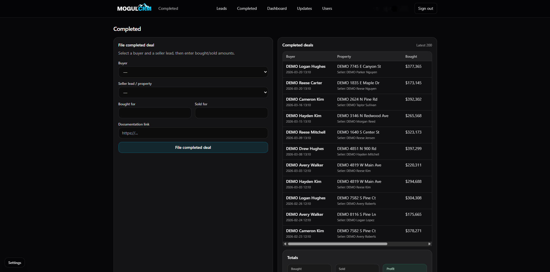 MogulCRM screenshot 3